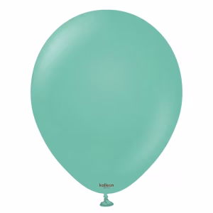Set 100 baloane latex Sea Green Kalisan 30 cm Balon din latex calitate profesionala nuanta verde marin sea green 30 cm marca Kalisan