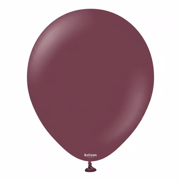 Set 100 baloane latex Standard Burgundy Kalisan 13 cm Balon mini din latex calitate profesionala nuanta visiniu inchis bordeaux standard burgundy 13 cm marca Kalisan