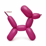 Set 100 baloane latex modelaj Fuchsia Kalisan 260Q Balon lung modelaj 260 din latex calitate profesionala rasucit in forma de catel finisaj standard fuchsia roz aprins intens marca Kalisan