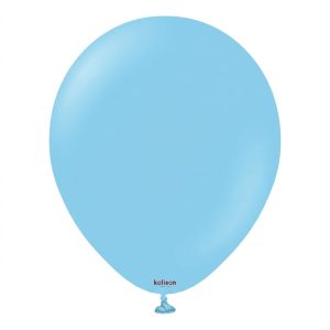 Set 100 baloane latex standard baby blue Kalisan 13 cm Balon mini din latex calitate profesională nuanță albastru deschis pastel standard baby blue 13 cm marca Kalisan