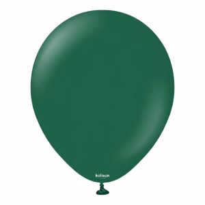 Set 100 baloane latex standard dark green Kalisan 13 cm Balon mini din latex calitate profesionala nuanta verde inchis padure standard dark green 13 cm marca Kalisan