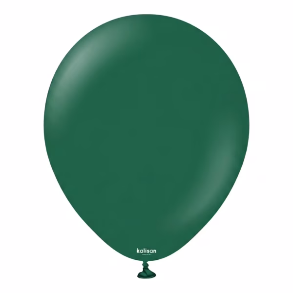 Set 100 baloane latex standard dark green Kalisan 13 cm Balon mini din latex calitate profesionala nuanta verde inchis padure standard dark green 13 cm marca Kalisan