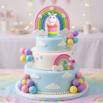 Set 23 Toppere Tort Unicorn 3D Curcubee si Bile Plastic - COD 171 set 23 toppere tort unicorn 3d plastic figurine curcubeu bile pastelate decoratiuni petrecere fete