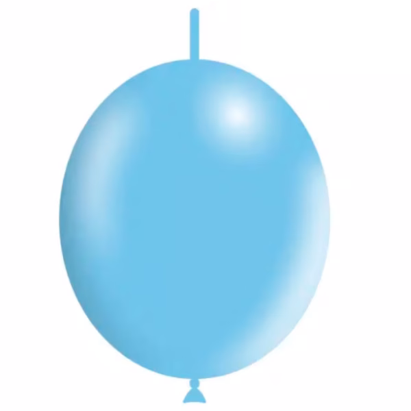 Set 50 baloane latex Deco Link 30 cm Balloonia – Sky Blue Set 50 baloane latex de legatura deco link calitate profesionala partybaloane culoare sky blue albastru cer senin mat opac dimensiune 30 cm 12 inch marca Balloonia