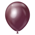 Set 50 baloane latex Mirror Burgundy Kalisan 30 cm Balon din latex calitate profesionala finisaj cromat lucios efect oglinda mirror burgundy visiniu bordeaux dimensiune standard 30 cm marca Kalisan
