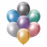 Set 50 baloane latex Mirror Multicolor Kalisan 30 cm Set 50 baloane latex calitate profesionala partybaloane culoare mirror multicolor asortat mix culori cromat metalizat oglinda stralucitor opac dimensiune standard 30 cm 12 inch marca Kalisan