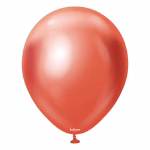 Set 50 baloane latex Mirror Red Kalisan 30 cm Balon din latex calitate profesionala finisaj cromat lucios efect oglinda mirror red rosu aprins pasional dimensiune standard 30 cm marca Kalisan