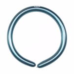 Set 50 baloane latex modelaj Mirror Blue Kalisan 260Q Balon lung modelaj 260 din latex calitate profesionala finisaj cromat lucios efect oglinda mirror blue albastru marca Kalisan