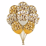 Buchet baloane latex imprimate calitate profesionala design exclusivist animal print leopard petreceri tematica safari marca Kalisan
