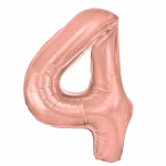 Cifra 4 Rose Gold Metalizat