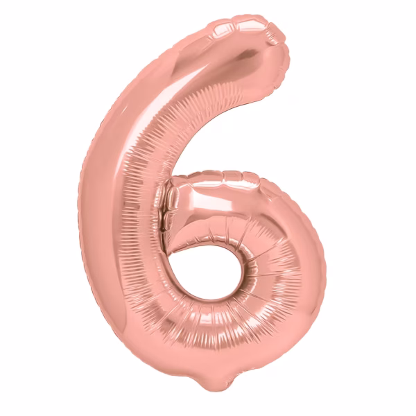 Cifra 6 Rose Gold Metalizat