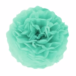 Pompom de hartie,turcoaz, 25 cm