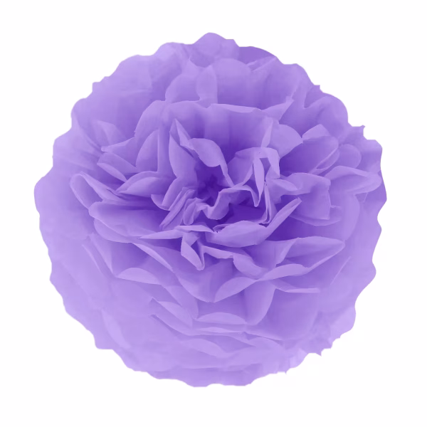Pompom din hartie mov 15 cm