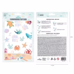 Set 21 Tatuaje Temporare Ocean Animale Marine Colectie de 21 de tatuaje temporare cu tematica ocean, incluzand calut de mare, crab, caracatita, testoasa, balena, pesti si stelute de mare iridescente.
