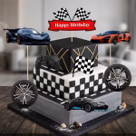 Set 8 Toppere Tort Masini de Curse Forza Horizon Carton 10 cm set 8 toppere tort masini de curse forza horizon happy birthday carton decoratiuni petrecere baieti gaming auto steaguri roti controller joystick