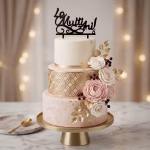 topper tort la multi ani negru topper tort la multi ani negru plexiglas acrilic aniversare elegant tort etajat floral auriu decoratiuni petrecere barbati femei