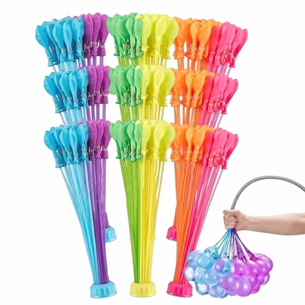 set 37 baloane cu apa Pachet Magic Balloons continand un set de 37 de baloane cu apa multicolore, prevazute cu tije din plastic pentru umplere rapida si sistem de autosigilare fara noduri.