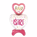balon folie baby girl airwalker 89 cm Balon din folie tip figurina airwalker pentru fetite, model Baby Girl. Este compus din doua inimi suprapuse pe un suport roz fucsia si are inaltimea de 89 cm.