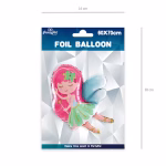 Ambalajul original al balonului folie cu zana, indicand dimensiunea de 60x70 cm si grafica produsului.