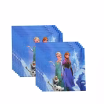 set 20 servetele party frozen elsa Set de 20 servetele din hartie pentru petreceri, dimensiune 33x33 cm, cu imprimeu Disney Frozen ilustrandu-i pe Elsa, Anna si Olaf pe un fundal de iarna.
