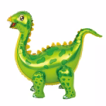 Balon Folie Stegosaurus Verde 3D Airwalker Balon din folie 3D in forma de dinozaur Stegosaurus verde cu pete si tepi pozitionat vertical pentru decor petrecere.