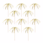 Set 10 Bețișoare Cocktail Aurii/Argintii Set de 10 bețișoare pentru cocktail tip artificii, în culori metalizate elegante de auriu și argintiu, fabricate din bambus și folie.