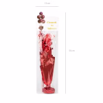 Ambalajul suportului cu greutate pentru baloane rosu, indicand dimensiunile pachetului de 50 cm inaltime si 13 cm latime.