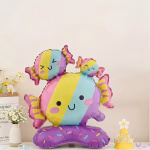 balon folie acadele airwalker 49x38 cm Figurina din folie in forma de acadele zambitoare in culori pastelate, model airwalker care sta singur in picioare pe o masa decorata festiv.
