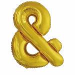 balon folie simbol si auriu 40 cm Balon din folie metalizata aurie in forma de simbol SI (ampersand), dimensiune 40 cm, utilizat pentru unirea literelor la evenimente.