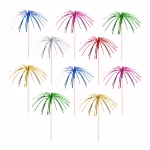 Set 10 Bețișoare Cocktail Artificii Set de 10 bețișoare pentru cocktail tip artificii, în culori asortate metalizate, fabricate din bambus și folie.