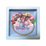 bratara tip pandora stitch mk2 Bratara metalica tip Pandora cu tema Stitch, avand un charm central cu personajul roz (Angel), margele roz si charmuri tip fata zambitoare, asezata intr-o cutie cadou.