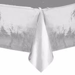 Fata De Masa Cu Folie Argintie Fata de masa cu folie argintie metalizata, impermeabila, cu dimensiuni mari (137x274cm), ideala pentru protejarea meselor de Candy Bar si la evenimente festive.