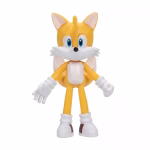 Set de 2 figurine 3D din plastic necasant pentru topper tort, reprezentând personajele Sonic și Tails, așezate pe un tort tematic inspirat din jocul video.