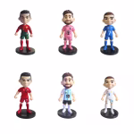 Grila completa cu variantele de figurine 3D fotbal: Ronaldo in echipament Portugalia, Messi Argentina si Inter Miami, Mbappe Franta.