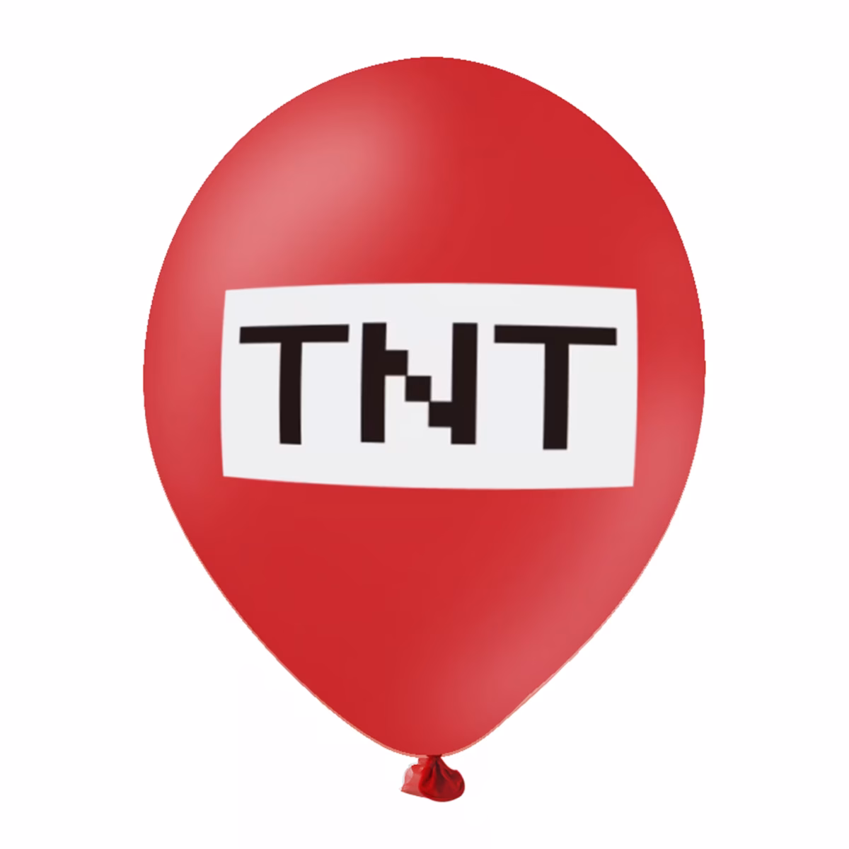 Balon Rosu De 30 Centimetri Cu Imprimeu Pixelat Tnt Specific Jocului Minecraft