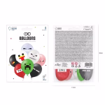 Ambalajul original al setului de 8 baloane de gaming care indica dimensiunea de 30 de centimetri si compatibilitatea cu heliu sau aer