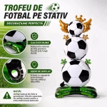 Grafica explicativa cu detalii despre calitatea materialului supapa de auto etansare si instructiuni de umflare pentru balonul folie trofeu fotbal