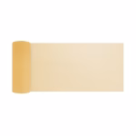 Rola Tul Neted Galben 15 cm x 9 m Calitate Premium Rola de tul neted de culoare galbena desfacuta partial pe un fundal alb pentru a arata transparenta materialului luminos.