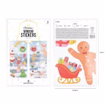 Set de 30 de autocolante pentru fereastra cu tematica de Craciun incluzand fulgi de nea, Mos Craciun, ren, om de zapada, brad, cadouri si animalute asortate festiv